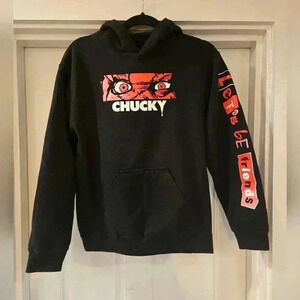 Chucky Childs Play Lets Be Friends Hoodie Sweatshirt Black Size Small Mens
